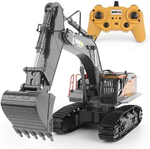 Upgraded Charging Remote Control Excavator 22-Channel Full-Function RC Excavator Engineering Vehicle 1:14 2.4Ghz Lighting & Sound Effects of Remote Control Engineering Excavator for Children & Adults