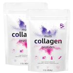 Multi Collagen Protein Powder, Multi Collagen Peptides Types i, ii, iii, v, x, Hydrolyzed Collagen Peptides, with Hyaluronic Acid, Biotin & Vitamin C, Unflavored Collagen Peptides (2)