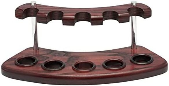 KAFpipeWorkshop Pipe Stand Tobacco Pipe Rack for 5 Smoking Pipes Wooden Pipe Holder from ASHTree Handmade