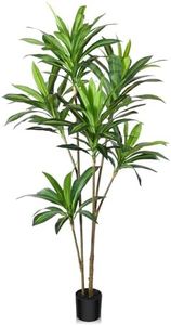 OAKRED Artificial Dracaena Tree, 6FT Tall Fake Plants Artificial Dracaena Plants for Indoor, Fake Trees for Office Home Living Room Floor Patio Greening Porch Decor, Set of 1
