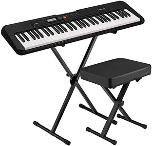 Casio CT-S200 61-Key Premium Keyboard Kit with Stand, Deluxe Bench, & Power Supply - Black