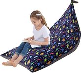 Everfunny Stuffed Animal Bean Bag Chair Kids Toy Storage Organizer Stuffie Seat, Foldable Floor Chair Toy Storage Bean Bag Chair Seat for Kids, Childrens Extra Large Super Soft Velvet, Cover Only