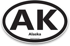 AK Alaska Car Magnet US State Oval Refrigerator Locker SUV Heavy Duty Waterproof…