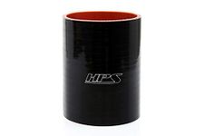 HPS HTSC-238-L6-BLK Silicone High Temperature 4-ply Reinforced Straight Coupler Hose, 60 PSI Maximum Pressure, 6" Length, 2.38" ID, Black