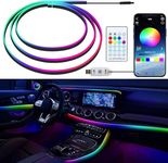 Interior Car LED Strip Lights 43 Inches Length 0.08in Ultra-Thin Thickness with APP/Remote Control, Color Changing Ambient Lighting Kit, Sync to Music Car Lighting