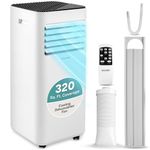 SereneLife Portable AC 10000 BTU, 3-in-1 Cooling, Dehumidifier And Fan Modes, Compact Standing Air Conditioner, Energy Efficient 320 Sq. Ft. Climate Control, Universal Castors And Window Mount Kit