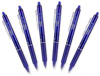 Pilot FriXion Ball 0.7mm Erasable Gel Pens, Fine Point, Blue Ink, Pack Of 6