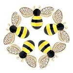 20 Pcs Enamel Bee Charms Pendants R