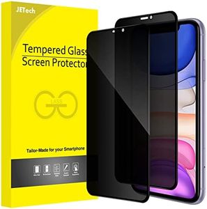 JETech Privacy Full Coverage Screen Protector for iPhone 11/XR 6.1-Inch, Anti-Spy Tempered Glass Film, Edge to Edge Protection Case-Friendly, 2-Pack