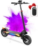 Circooter 800W/12.5Ah Mate Electric Scooter Adult up to 45 KM/H Speed & 45KM Range, Off-Road E-Scooter with Dual Suspensions & 10'' Inflatable Tires,360°Lighting Commuting Escooter with Waterproof Bag