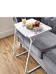 Chums | TV Table Valet Portable - Foldable, Full Adjustable For Eating, Reading, Working From Home And Crafts | White