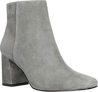 Bella Vita Women's Ankle Boot, Grey Suede Leather, 7.5 Wide