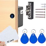 Electronic Cabinet Lock, RFID Electronic Cabinet Lock, Hidden DIY Lock, Electronic Sensor Lock, Punch-Free, Locker Lock, Wardrobe Lock, Drawer Lock (Blue)