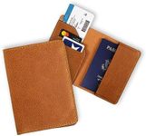 PEGAI Passport Holder for Travel | Passport Case, Personalized Full-Grain Handmade Leather Passport Wallet | Travel Essentials for Women, Passport Cover for Men, Family | Diplomat (Cinnamon)