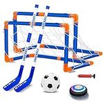 NIWWIN Hover Soccer Ball Toy, Indoor floating football, Inflatable Football And Goal,Air Power Electric Football Games.For Children 3 4 5 6 7 8-12 Years.