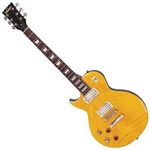 VINTAGE V100 ICON Electric Guitar ~ Left Hand Distressed Lemon Drop