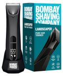 Bombay Shaving Company Balls Trimmer For Men | Pubic Hair Trimmer and Body Groomer for Men | Private Part Trimmer For Men, Waterproof (IPX7), Cordless, LED Display, LED Torch, Safe Ceramic Blades, Dock Charging | LANDSCAPER 2.0 (Black)