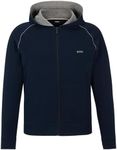 BOSS Men's Sweat Jacket Hooded Jacket Hoodie Mix & Match Jacket H, Dark Blue403, Large