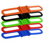 Tabanzhe 5 Bicycle Silicone Bands - Versatile Elastic Straps for Flashlights, Phones, Torches, Speaker Mount Holders, and Secure Cycling Bike Light Ties