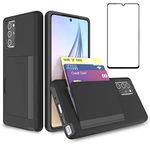 Asuwish Phone Case for Samsung Galaxy Note 20 Ultra Glaxay Note20 Plus 5G with Screen Protector Cover and Card Holder Stand Hybrid Cell Gaxaly Notes 20Ultra Note20+ U + 20+ Twenty Not S20 Men Black