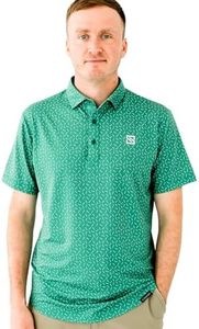 SKIVE Golf Premium Golf Polo Shirt - Golf Shirts for Men - Moisture Wicking, 4-Way Stretch, Athletic Fit - Mens Golf Shirts Short Sleeve Dri Fit - Mens Athletic Polo Shirts - Mens Golf Shirt Men
