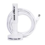 Magic Stick TV MS-50 Model, Signal Booster Antenna for Digital HDTV 1080P HD Channels, 16.5ft Cable, White