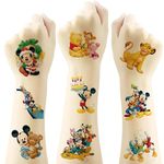 20pcs Mickey Mouse Temporary Tattoos for Kids Cute Fake Tattoos Stickers for Birthday Party Supplies Favors(5 x 5cm)