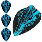 Harrows Rapide X Dart Flights - 100 Micron - Pear - 5 Sets (15) (Aqua Blue)