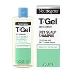 Neutrogena T/Gel Anti Dandruff Shampoo for Oily Scalp and Hair (1x 250ml), Daily Anti-Dandruff Shampoo with Salicylic Acid to Remove Excess Oils from First Wash