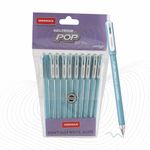 UNOMAX Geltron Pop Gel Pen Pack of 10 Blue | Elevate Your Writing Experience: Smooth Writing, Matt Finish Body, Super Smooth Writing, Waterproof Ink Technology,Exam-Friendly