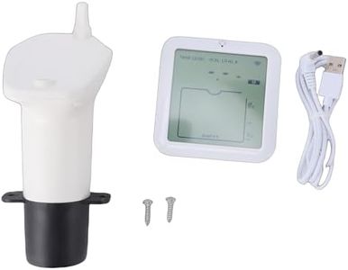 Jectse Ultrasonic Water Level Meter, Wireless Digital Tank Level Indicator with High Low Alarm IP65 , for Home Farm Industrial Water Storage