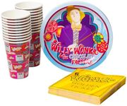 Silver Buffalo Golden Ticket Willy Wonka and the Chocolate Factory Themed Party Pack Set, 60 Piece