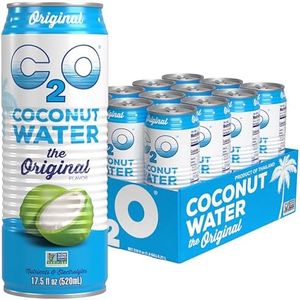 C2O - Coconut Water, The Original Flavor (12 Pack) - Made with Fresh Coconut Water, Plant Based - Non GMO Canned Water - Natural Hydration, Essential Electrolytes, & Potassium - 12 Cans, 17.5 FL OZ