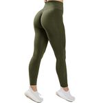 JN JANPRINT Seamless Scrunch Leggings for Women Workout Leggings Tummy Control Butt Lift Tights Running Yoga Pant Active Legging