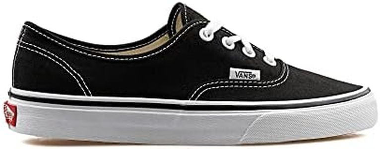 Vans Unisex Authentic Casual Skateboard Shoes, Black/White, Men's US 10/Women's US 11.5