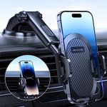 Miracase Car Phone Holder Mount[Military-Grade Reliable Suction ] 360° Rotation Phone Stand Accessories Automobile Cradle for Dashboard/Windscreen/Air Vent,Compatible with All Mobile Phones