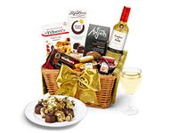 Windermere White Wine Hamper - White Wine Gift Set with Chardonnay, Artisan Chocolates, Shortbread, Jam, Marmalade - White Wine Gifts for Birthdays, Wine Hampers for Him, from Regency Hampers