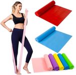 Resistance Bands for Exercise, 2Pcs Elastic Exercise Bands, Strength Training Bands for Women Yoga Pilates Arms Upper Shoulders Red Blue