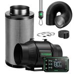 VIVOSUN PRO T6 Smart Air Filtration Kit, 15 cm AeroZesh T6 Duct Fan with GrowHub E42A, Carbon Filter & Air Duct, Cooling & Ventilation System for Grow Tent, Hydroponics, Indoor Growing