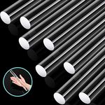 10 Inch Acrylic Dowel Rods for DIY Crafts 1 Inch Diameter Acrylic Round Rods Clear Acrylic Dowel Rods for Rolling Pins Clay Projects (8 Pieces)