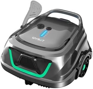 WYBOT (2025 Upgrade) A1 Poolroboter, Laufzeit bis zu 120 Minuten, Pool Roboter Kabellos mit Doppelfilter und Poolroboter Akku, Poolroboter für Aufstellpool bis zu 100㎡(Hellgrau Grün)