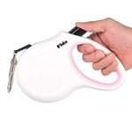 Fida Retractable Dog Leash Large Breed, Heavy Duty 16 ft Dog Walking Leash for Large Dogs up to 110 lbs, 360° Tangle Free, One-Hand Brake (White,Large)