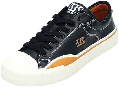 Skateboard Shoes for Men Leather Low Top Pro Skateboarding Training Casual Sneakers