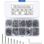 410 Piece M2 Hex Socket Screw Set, 304 Stainless Steel Hex Head Machine Screws Nuts and Washers Assortment with Allen Wrenches