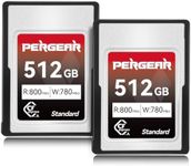 Pergear 512GB CFexpress Type A Memory Card, Up to 800MB/s Read Speed & 780MB/s Write Speed for 4K 120P,8K 30P Recording (2-Pack)