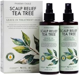 PHARM TO TABLE Scalp Relief Tea Tree Leave-In Conditioner, Relieve Itchy, Dry Scalp, Detangles Hair, 240ml/8 fl oz, 2-Pack