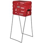 Tourna Ballport Tennis Ball Hopper Holds 80 Balls Durable and Lightweight – Red