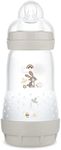 MAM Easy Start Anti-Colic Bottle, 9 oz (1-Count), Newborn Essentials, 2+ Slow Flow Bottles with Silicone Nipple, Unisex Baby Bottles, Matte