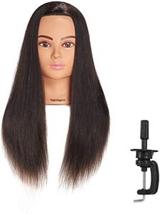 Hairingrid Mannequin Head 24"-26"100% Human Hair Hairdresser Cosmetology Mannequin Manikin Training Head Hair and Free Clamp Holder (R71906LB0218H)