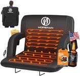 Double Heated Stadium Seats for Bleachers with Back Support and 23" Wide Cushion, Extra Portable Bleacher Seat Foldable Stadium Chair, USB 3 Levels of Heat, 5 Pockets, for Outdoor Camping Games Sports